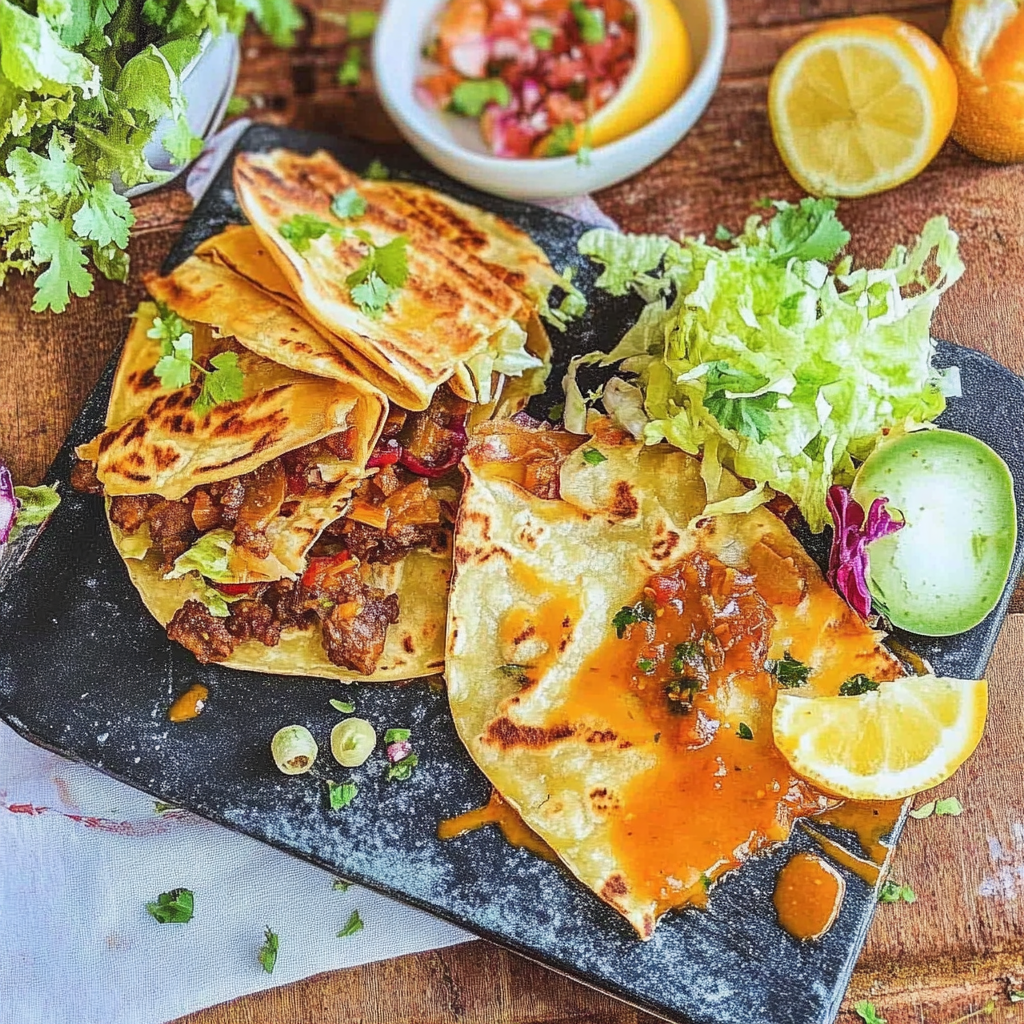 Fantastisk birria taco med sideflesk for en utrolig opplevelse