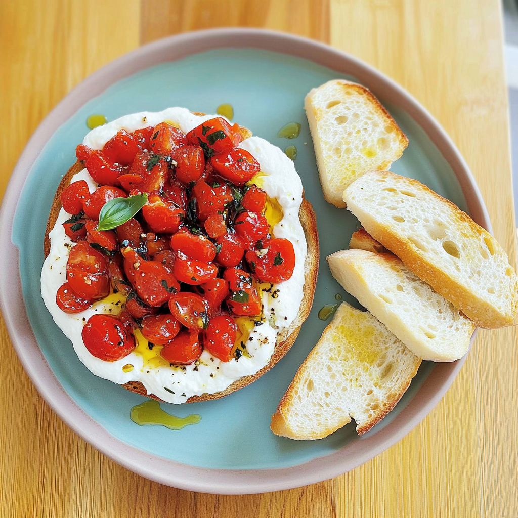 Fantastisk bruschetta med kremet mozzarella til festlige anledninger