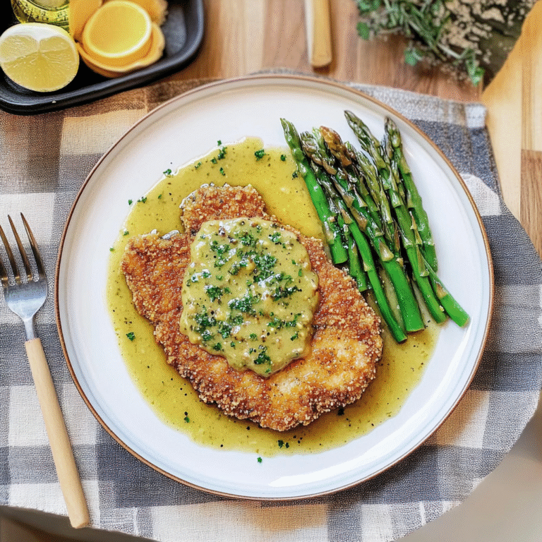 Flank steak schnitzel med asparges - en utrolig deilig rett
