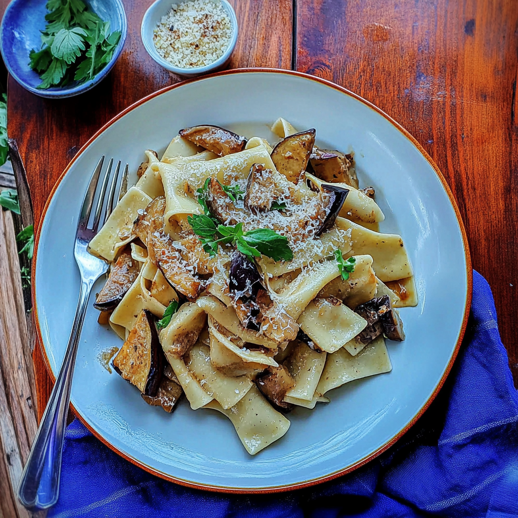 Pappardelle vegetar med aubergine – en utrolig, deilig opplevelse