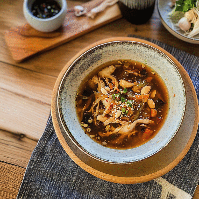 Fantastisk pekingsuppe med kylling for en utrolig middag