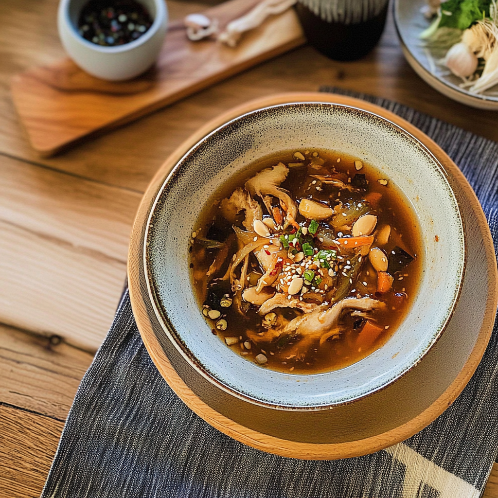 Fantastisk pekingsuppe med kylling for en utrolig middag