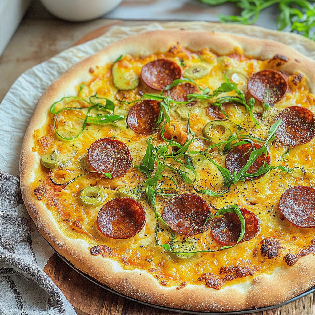 Fantastisk pizza med potet og nduja for munnvannende smakopplevelser