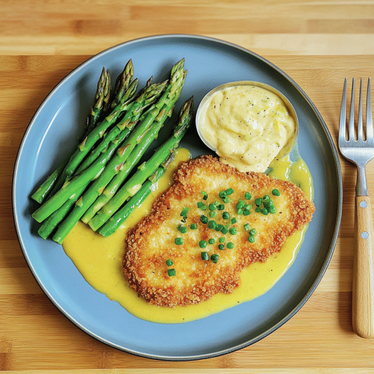 Uimotståelig schnitzel av svinekam med asparges - Deilig middag