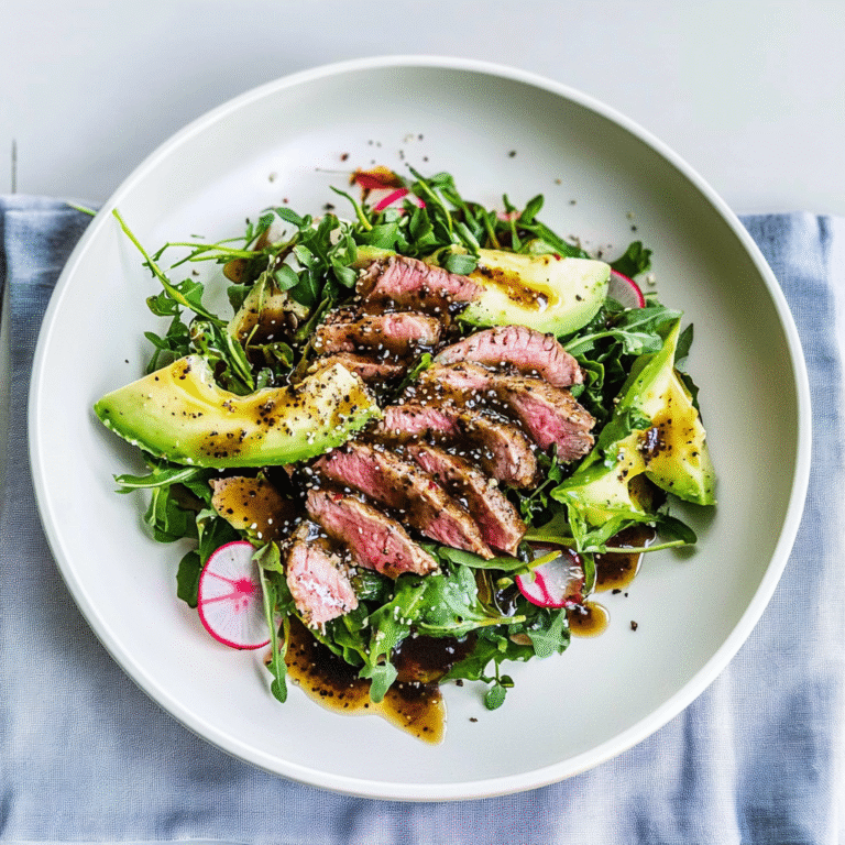 Biffsalat med avokado og balsamico – en utrolig festmåltid