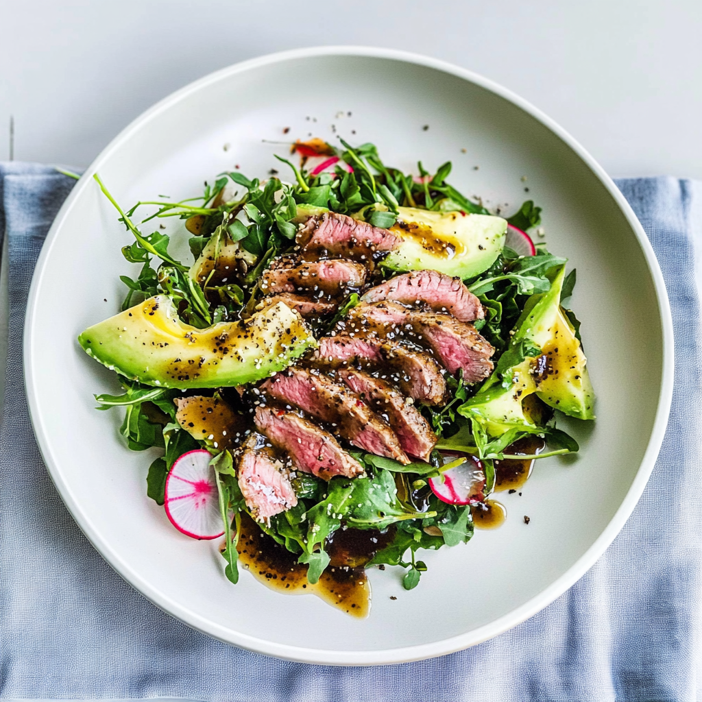 Biffsalat med avokado og balsamico – en utrolig festmåltid