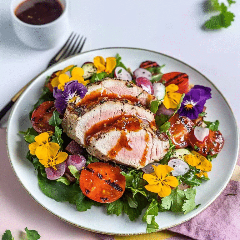 Utrolig fylt svinefilet med sommersalat - en deilig fest