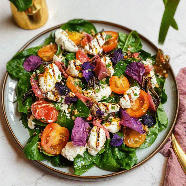 Fantastisk salat med mozzarella, spekeskinke og grillede nektariner