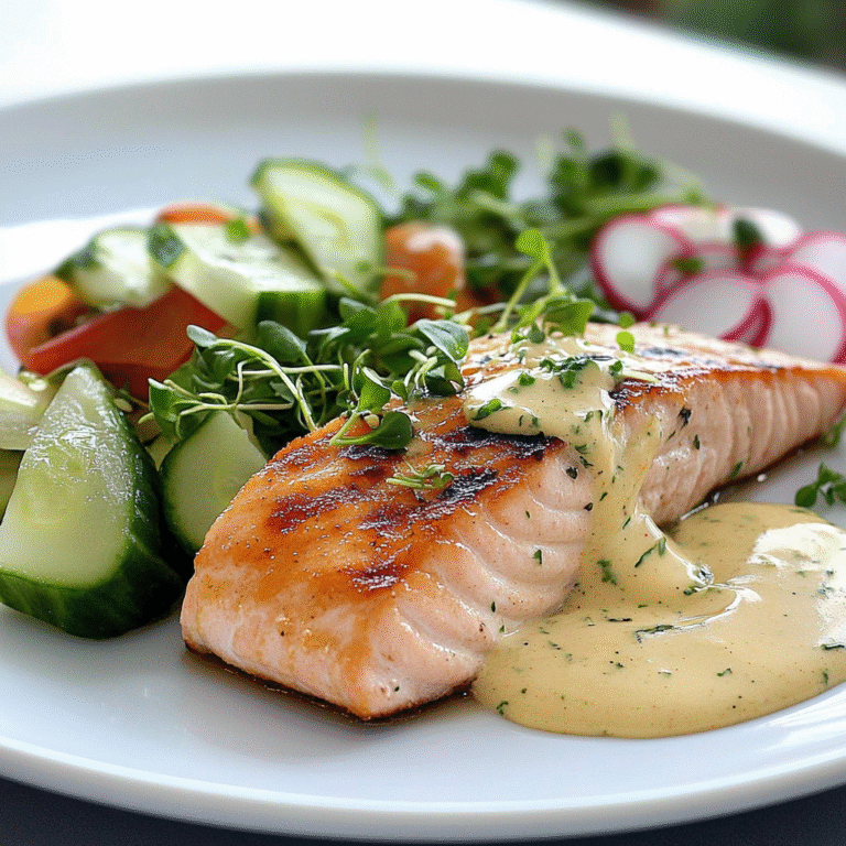 Grillet laks med agurksalat-pepperrotkrem - Grillet laks med agurksalat - en utrolig festmåltid