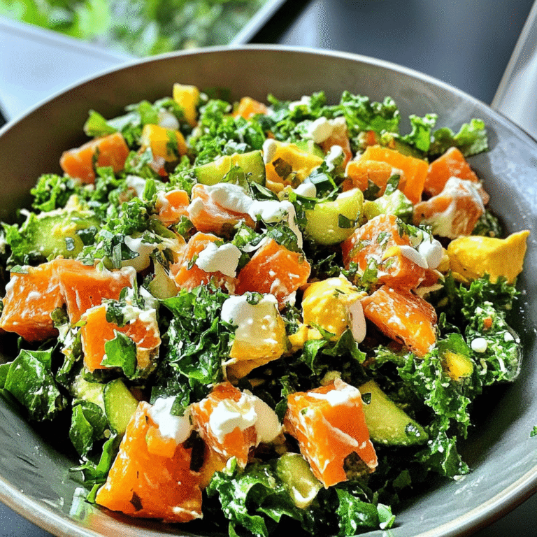 Deilig grønnkålsalat med sitron-kremedressing for alle